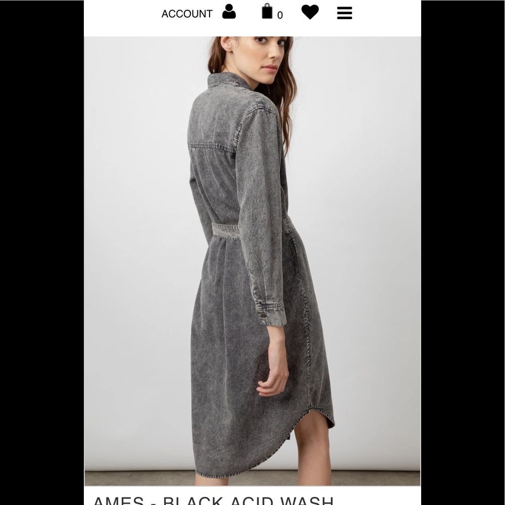 Rails gray classic denim dress a6